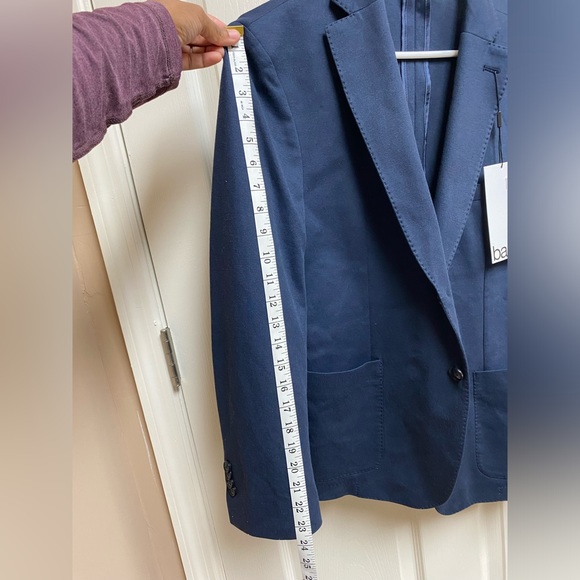 Men Blue Jacket Slim Fit  Size 42S - Picture 6 of 9